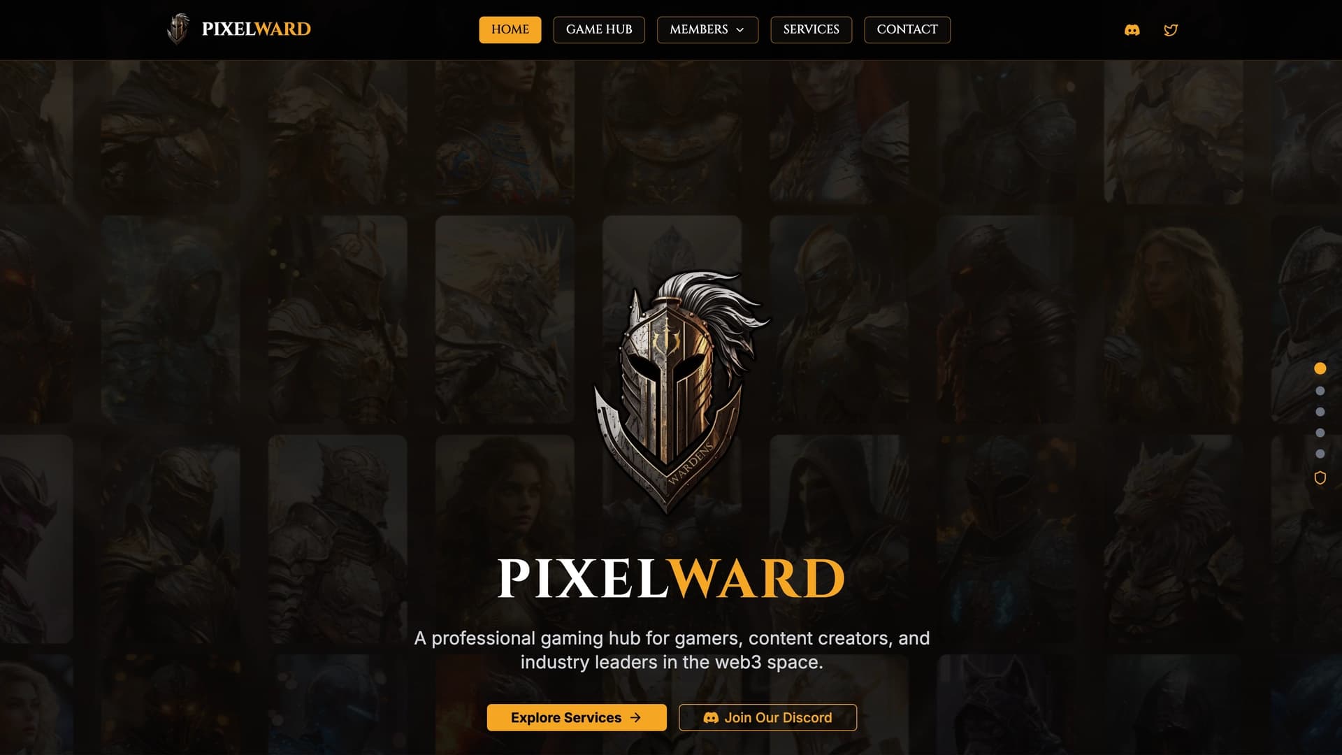 PixelWard Gaming Hub