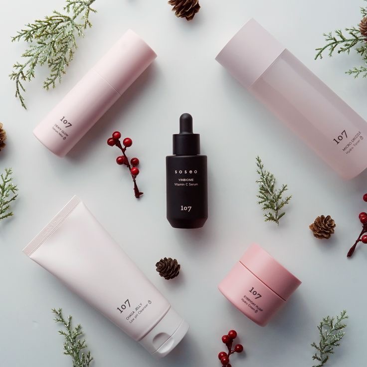 Minimalist skincare products with natural elements